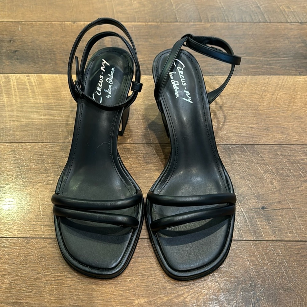 Circus NY by Sam Edelman Hartlie Block Heel Sandal - Black, Size 10